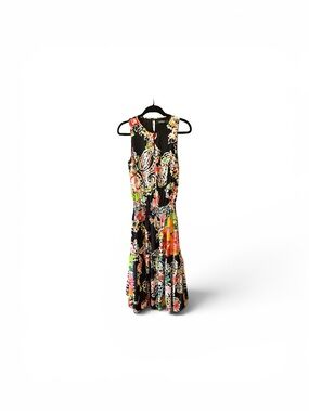 Ralph Lauren Black Floral Paisley Midi Dress
